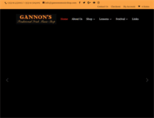 Tablet Screenshot of gannonsmusicshop.com